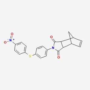 molecular formula C21H16N2O4S B4934860 4-{4-[(4-nitrophenyl)thio]phenyl}-4-azatricyclo[5.2.1.0~2,6~]dec-8-ene-3,5-dione 