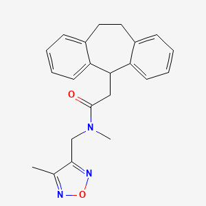 molecular formula C22H23N3O2 B4934866 2-(10,11-dihydro-5H-dibenzo[a,d][7]annulen-5-yl)-N-methyl-N-[(4-methyl-1,2,5-oxadiazol-3-yl)methyl]acetamide 