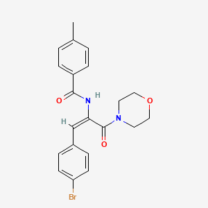 molecular formula C21H21BrN2O3 B4934874 N-[2-(4-bromophenyl)-1-(4-morpholinylcarbonyl)vinyl]-4-methylbenzamide 