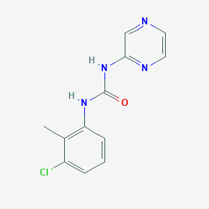 molecular formula C12H11ClN4O B4934881 N-(3-chloro-2-methylphenyl)-N'-2-pyrazinylurea 