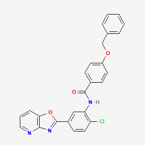 molecular formula C26H18ClN3O3 B4934888 4-(benzyloxy)-N-(2-chloro-5-[1,3]oxazolo[4,5-b]pyridin-2-ylphenyl)benzamide 