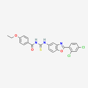 molecular formula C23H17Cl2N3O3S B4934895 N-({[2-(2,4-dichlorophenyl)-1,3-benzoxazol-5-yl]amino}carbonothioyl)-4-ethoxybenzamide 