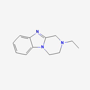 molecular formula C12H15N3 B4934916 2-ethyl-1,2,3,4-tetrahydropyrazino[1,2-a]benzimidazole 