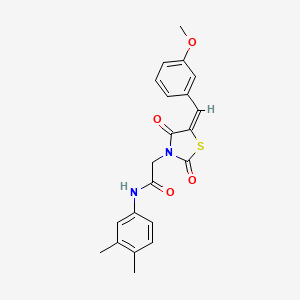 molecular formula C21H20N2O4S B4934921 N-(3,4-dimethylphenyl)-2-[5-(3-methoxybenzylidene)-2,4-dioxo-1,3-thiazolidin-3-yl]acetamide 