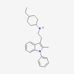 molecular formula C25H32N2 B4934936 (4-ethylcyclohexyl)[2-(2-methyl-1-phenyl-1H-indol-3-yl)ethyl]amine 