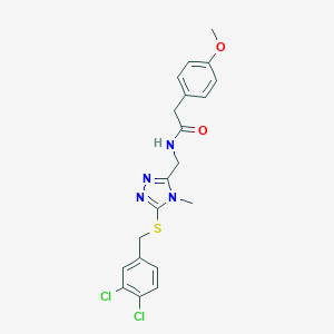 N-({5-[(3,4-dichlorobenzyl)sulfanyl]-4-methyl-4H-1,2,4-triazol-3-yl}methyl)-2-(4-methoxyphenyl)acetamide