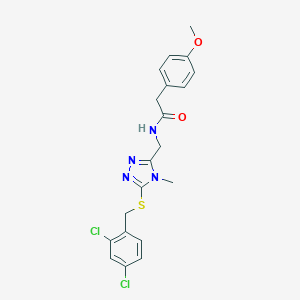 N-({5-[(2,4-dichlorobenzyl)sulfanyl]-4-methyl-4H-1,2,4-triazol-3-yl}methyl)-2-(4-methoxyphenyl)acetamide