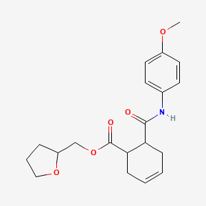 molecular formula C20H25NO5 B4934995 tetrahydro-2-furanylmethyl 6-{[(4-methoxyphenyl)amino]carbonyl}-3-cyclohexene-1-carboxylate 