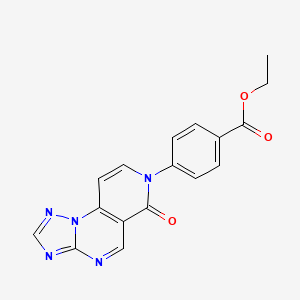 molecular formula C17H13N5O3 B4934996 ethyl 4-(6-oxopyrido[3,4-e][1,2,4]triazolo[1,5-a]pyrimidin-7(6H)-yl)benzoate 