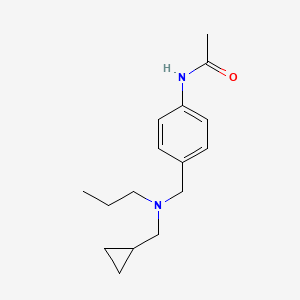 molecular formula C16H24N2O B4935004 N-(4-{[(cyclopropylmethyl)(propyl)amino]methyl}phenyl)acetamide 