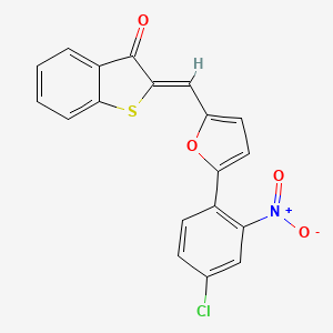 molecular formula C19H10ClNO4S B4935008 2-{[5-(4-chloro-2-nitrophenyl)-2-furyl]methylene}-1-benzothiophen-3(2H)-one 