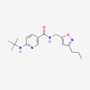 molecular formula C17H24N4O2 B4935024 6-(tert-butylamino)-N-[(3-propyl-5-isoxazolyl)methyl]nicotinamide 
