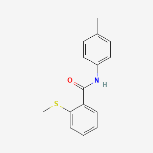 molecular formula C15H15NOS B4935026 N-(4-methylphenyl)-2-(methylthio)benzamide 