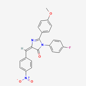 molecular formula C23H16FN3O4 B4935034 3-(4-fluorophenyl)-2-(4-methoxyphenyl)-5-(4-nitrobenzylidene)-3,5-dihydro-4H-imidazol-4-one 