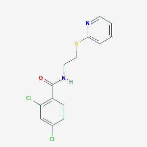 molecular formula C14H12Cl2N2OS B4935043 2,4-dichloro-N-[2-(2-pyridinylthio)ethyl]benzamide 