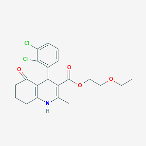 molecular formula C21H23Cl2NO4 B4935047 2-ethoxyethyl 4-(2,3-dichlorophenyl)-2-methyl-5-oxo-1,4,5,6,7,8-hexahydro-3-quinolinecarboxylate 