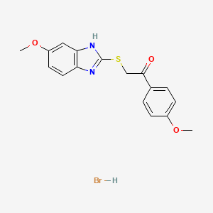 molecular formula C17H17BrN2O3S B4935066 2-[(5-methoxy-1H-benzimidazol-2-yl)thio]-1-(4-methoxyphenyl)ethanone hydrobromide 
