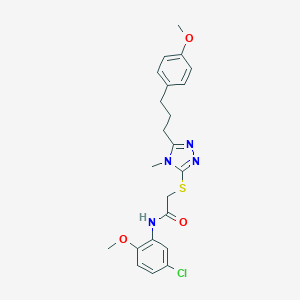 N-(5-chloro-2-methoxyphenyl)-2-({5-[3-(4-methoxyphenyl)propyl]-4-methyl-4H-1,2,4-triazol-3-yl}sulfanyl)acetamide