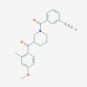 molecular formula C23H23NO3 B4935085 [1-(3-ethynylbenzoyl)-3-piperidinyl](4-methoxy-2-methylphenyl)methanone 
