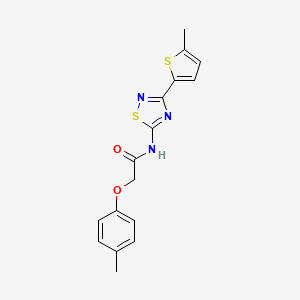 molecular formula C16H15N3O2S2 B4935106 2-(4-methylphenoxy)-N-[3-(5-methyl-2-thienyl)-1,2,4-thiadiazol-5-yl]acetamide 
