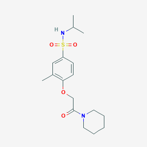 molecular formula C17H26N2O4S B4935155 N-isopropyl-3-methyl-4-[2-oxo-2-(1-piperidinyl)ethoxy]benzenesulfonamide 