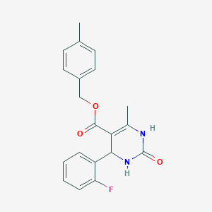 molecular formula C20H19FN2O3 B4935165 4-methylbenzyl 4-(2-fluorophenyl)-6-methyl-2-oxo-1,2,3,4-tetrahydro-5-pyrimidinecarboxylate 