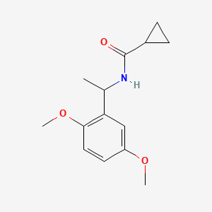 molecular formula C14H19NO3 B4935170 N-[1-(2,5-dimethoxyphenyl)ethyl]cyclopropanecarboxamide 