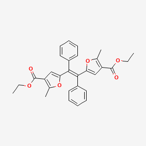 molecular formula C30H28O6 B4935176 diethyl 5,5'-(1,2-diphenyl-1,2-ethenediyl)bis(2-methyl-3-furoate) 