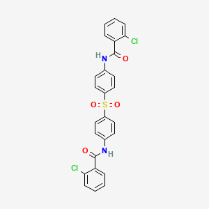 molecular formula C26H18Cl2N2O4S B4935195 N,N'-(sulfonyldi-4,1-phenylene)bis(2-chlorobenzamide) 