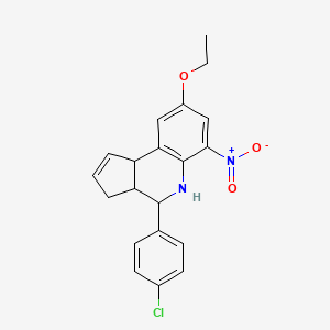 molecular formula C20H19ClN2O3 B4935201 4-(4-chlorophenyl)-8-ethoxy-6-nitro-3a,4,5,9b-tetrahydro-3H-cyclopenta[c]quinoline 