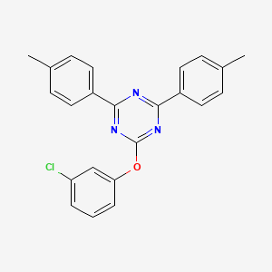 molecular formula C23H18ClN3O B4935207 2-(3-chlorophenoxy)-4,6-bis(4-methylphenyl)-1,3,5-triazine 