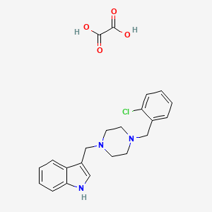 molecular formula C22H24ClN3O4 B4935223 3-{[4-(2-chlorobenzyl)-1-piperazinyl]methyl}-1H-indole oxalate 