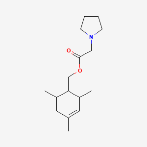molecular formula C16H27NO2 B4935230 (2,4,6-trimethyl-3-cyclohexen-1-yl)methyl 1-pyrrolidinylacetate 