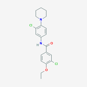 molecular formula C20H22Cl2N2O2 B4935277 3-chloro-N-[3-chloro-4-(1-piperidinyl)phenyl]-4-ethoxybenzamide 