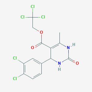 molecular formula C14H11Cl5N2O3 B4935291 2,2,2-trichloroethyl 4-(3,4-dichlorophenyl)-6-methyl-2-oxo-1,2,3,4-tetrahydro-5-pyrimidinecarboxylate 
