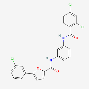 molecular formula C24H15Cl3N2O3 B4935310 5-(3-chlorophenyl)-N-{3-[(2,4-dichlorobenzoyl)amino]phenyl}-2-furamide 
