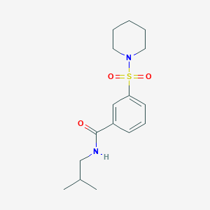 molecular formula C16H24N2O3S B4935316 N-isobutyl-3-(1-piperidinylsulfonyl)benzamide 