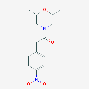 molecular formula C14H18N2O4 B4935339 2,6-dimethyl-4-[(4-nitrophenyl)acetyl]morpholine 