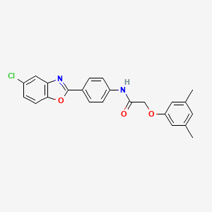 molecular formula C23H19ClN2O3 B4935358 N-[4-(5-chloro-1,3-benzoxazol-2-yl)phenyl]-2-(3,5-dimethylphenoxy)acetamide 