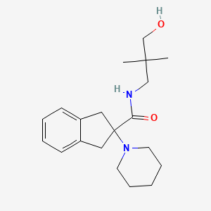 molecular formula C20H30N2O2 B4935376 N-(3-hydroxy-2,2-dimethylpropyl)-2-(1-piperidinyl)-2-indanecarboxamide 