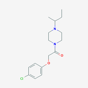 molecular formula C16H23ClN2O2 B4935405 1-sec-butyl-4-[(4-chlorophenoxy)acetyl]piperazine 