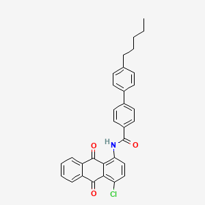 molecular formula C32H26ClNO3 B4935446 N-(4-chloro-9,10-dioxo-9,10-dihydro-1-anthracenyl)-4'-pentyl-4-biphenylcarboxamide 