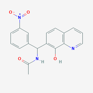molecular formula C18H15N3O4 B4935454 N-[(8-hydroxy-7-quinolinyl)(3-nitrophenyl)methyl]acetamide 