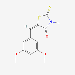 molecular formula C13H13NO3S2 B4935460 5-(3,5-dimethoxybenzylidene)-3-methyl-2-thioxo-1,3-thiazolidin-4-one 