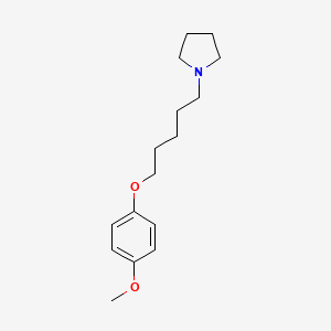 molecular formula C16H25NO2 B4935466 1-[5-(4-methoxyphenoxy)pentyl]pyrrolidine 
