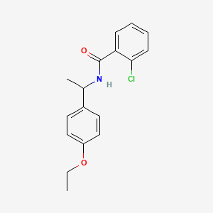 molecular formula C17H18ClNO2 B4935472 2-chloro-N-[1-(4-ethoxyphenyl)ethyl]benzamide 