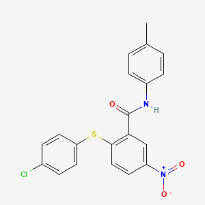 2-[(4-chlorophenyl)thio]-N-(4-methylphenyl)-5-nitrobenzamide