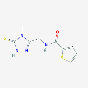 molecular formula C9H10N4OS2 B493551 N-[(4-methyl-5-sulfanyl-4H-1,2,4-triazol-3-yl)methyl]-2-thiophenecarboxamide 