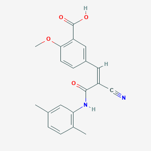 5-{2-cyano-3-[(2,5-dimethylphenyl)amino]-3-oxo-1-propen-1-yl}-2-methoxybenzoic acid