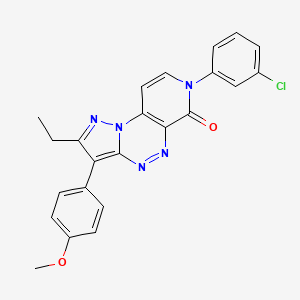 7-(3-chlorophenyl)-2-ethyl-3-(4-methoxyphenyl)pyrazolo[5,1-c]pyrido[4,3-e][1,2,4]triazin-6(7H)-one